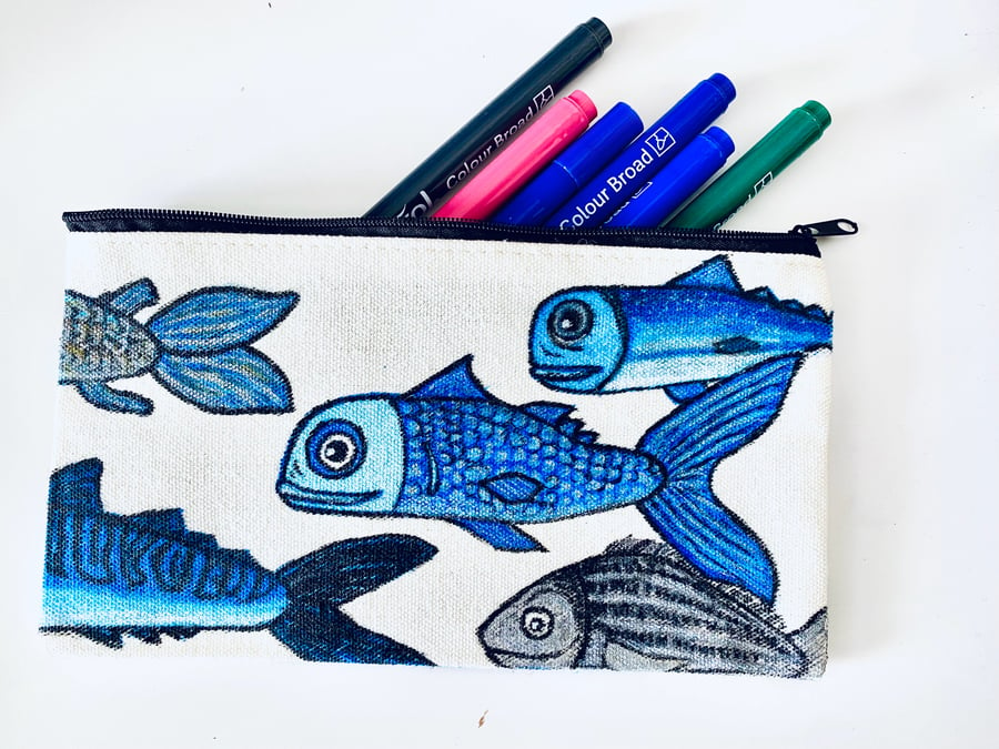 Hand painted pencils case, pencil case, cosmetic bag, gift, mother’s day gift