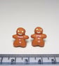 Retro gingerbread man earrings STUD, DROP or CLIP ON, unique, handmade novel - Image 4