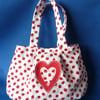 Strawberry Heart Tote Bag