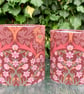 Raspberry Pink Blackthorn Sanderson Cottage Core Vintage Fabric Lampshade  - Image 4