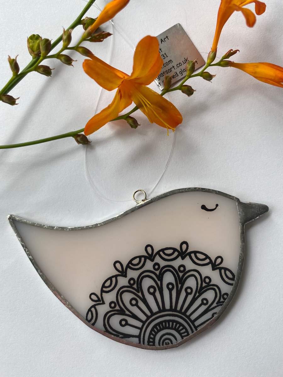 Stained Glass Bird suncatcher decoration