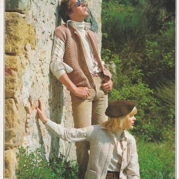 Vintage Knitting Pattern 1551: from Patons, Unisex Gilet or Waistcoat