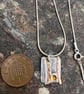 Silver and Gold Shoreline Necklace with Citrine - Image 2