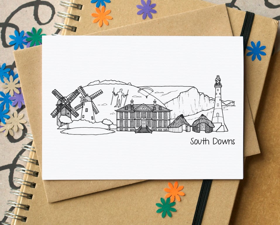 South Downs Skyline Greetings Card