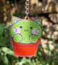 Cat Keyring, Cat Gift, Plant Keyring, Cat Birthday Gift, Cat Christmas Gift - Image 3