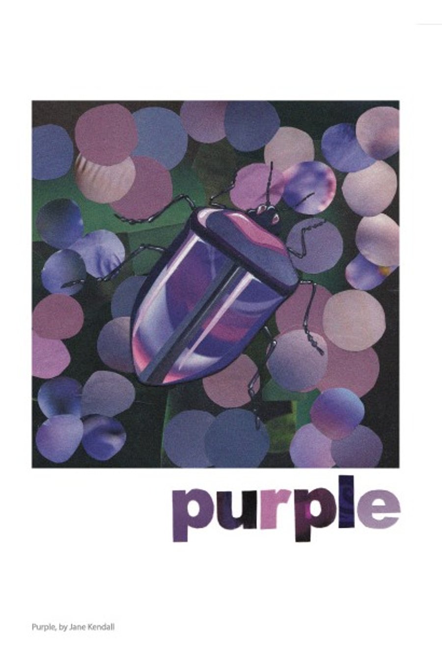 Purple Beetle Colour Collage Print