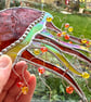 Stained Glass Jellyfish Suncatcher - Handmade Hanging Decoration - Orange - Image 5