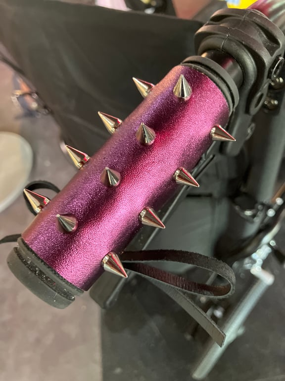 Leather Wheelchair Handle Deterrent (WHDs) - Keep Unwanted Hands OFF Your Wheels