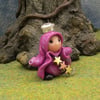 Tiny Stargazer Gnome 'Nuelo' 1.5" OOAK Sculpt by Ann Galvin