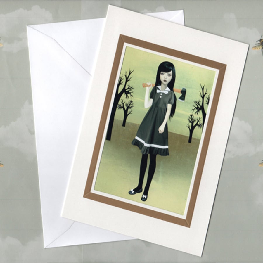 Blank Gothic Greeting / Note Card Spite