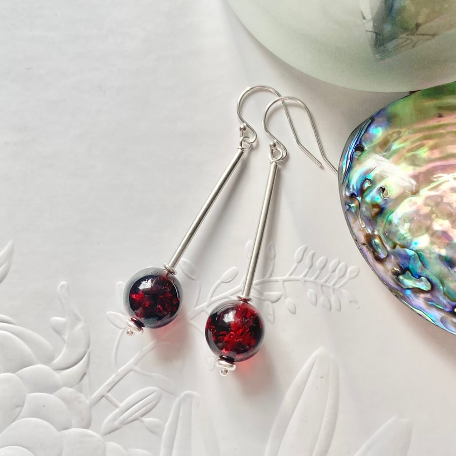 Cherry Amber earrings