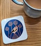 Goldfinch on Teasels Coaster