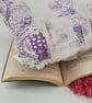 Frill feature cushion in purple and white. Free uk delivery  - Image 3