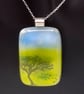 Windy Day, Fused Glass Pendant with Sterling Silver Findings - Image 10
