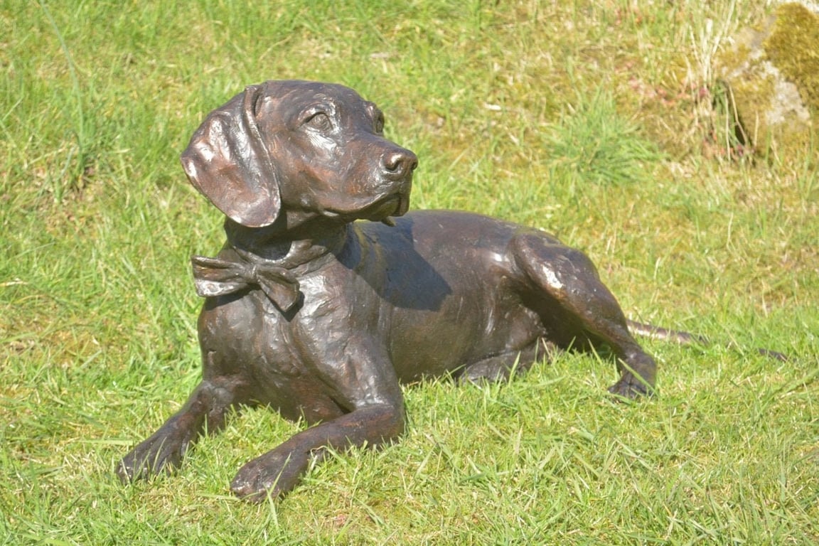 Foundry Bronze Lying Speagle Statue Bronze Metal Garden Sculpture 