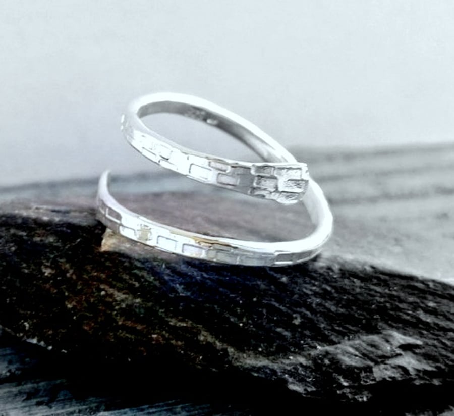 Recycled Sterling Silver Handmade Wrap Ring