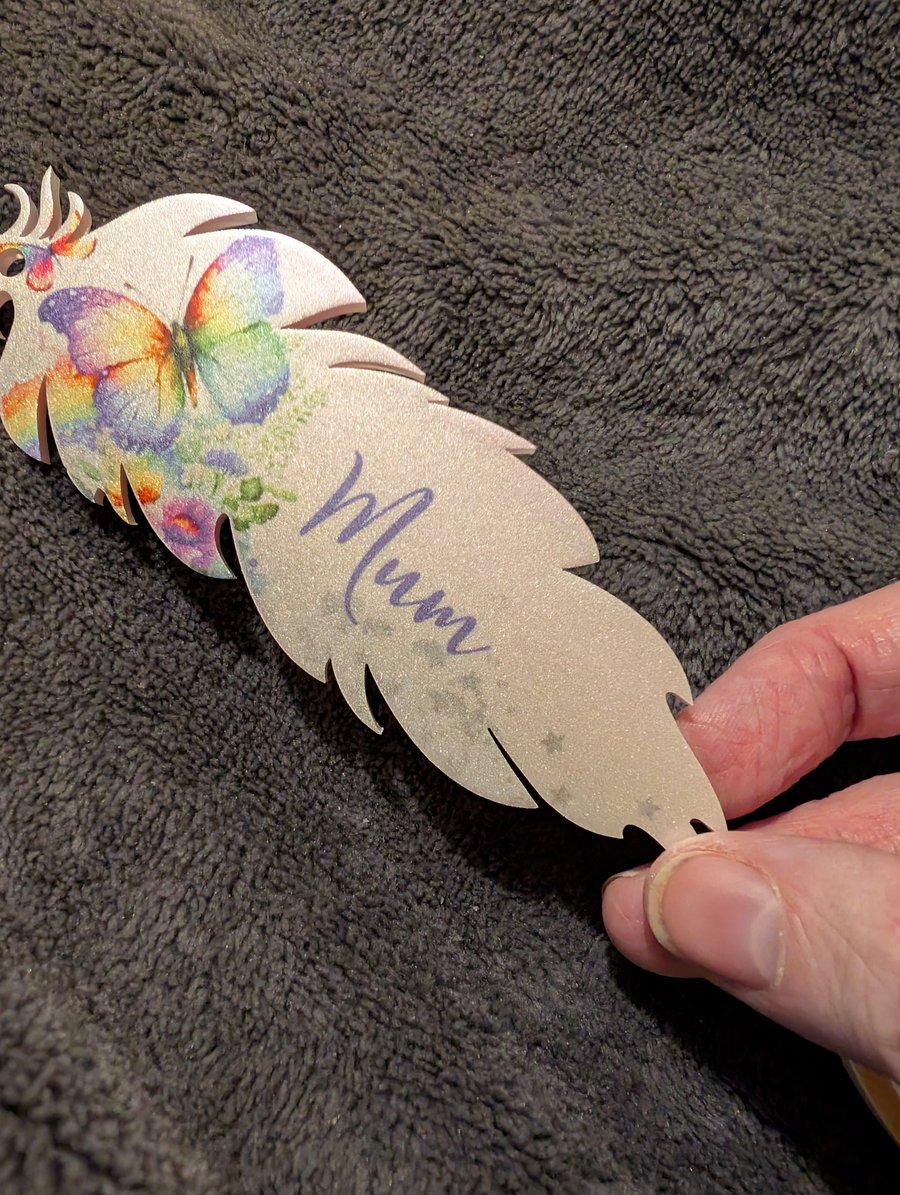 Memorial Feather personalised 
