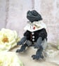 'Rospo', a black porcelain and textile frog imp. - Image 8