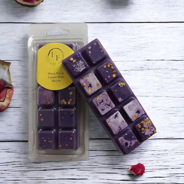 Wild Fig and Cassis Scented Wax Melt Snap Bar - Hand Poured Coconut and Rapeseed
