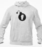 F BOMB Hooded Sweatshirt Swearing Joke Short Fuse Temper Adult Humour Novelty  - Image 3