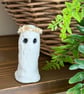 Cream Spun Cotton Woodland Floral Ghost