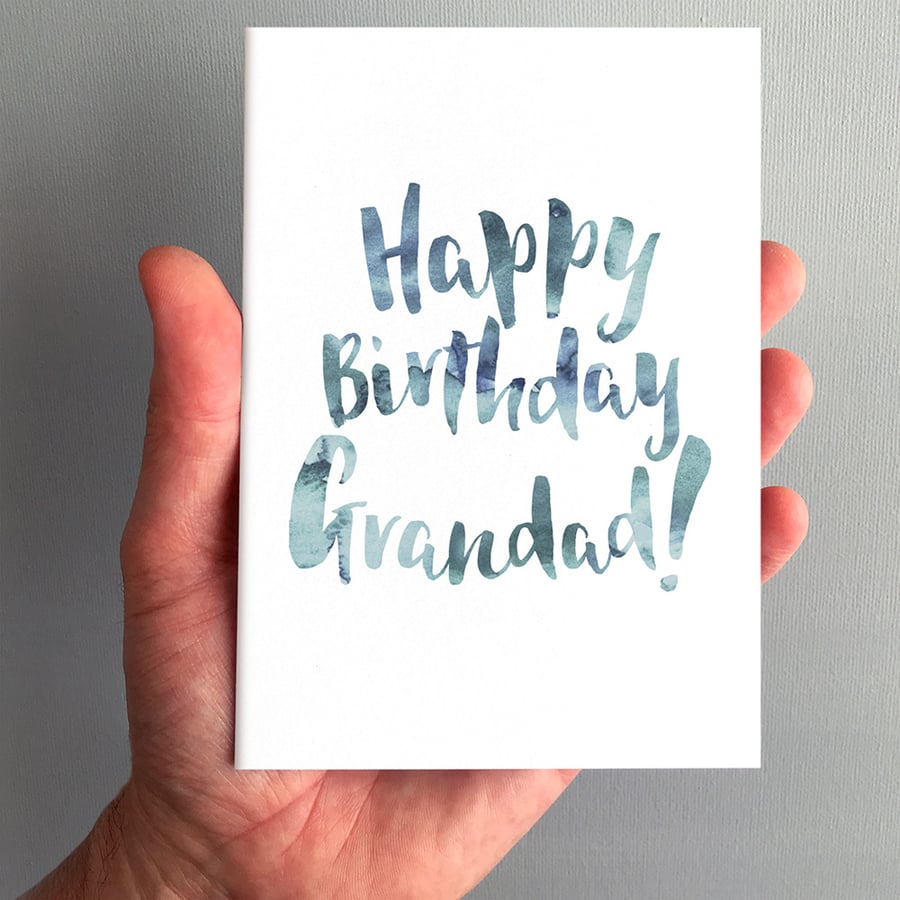 Happy Birthday Grandad Greeting Card - Grandad Birthday Card, Grandparent Card