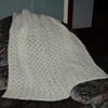 SALE....Crochet white Baby Shawl ( ref F 667)