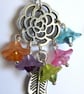 Silver Tone Multi coloured Boho Style Dangly Earrings - Image 4