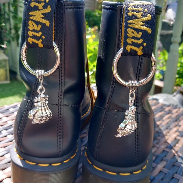 Skeleton hand charms,Gothic DrMarten Boot charms,Converse boots sneakers charms,