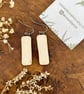 Handmade Ceramic Drop Earrings: Sea Blue Crackle Glazed Clay, Hypoallergenic Hoo - Image 7