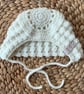 Bridgerton Bonnet 100% Merino Wool Off White - Image 2