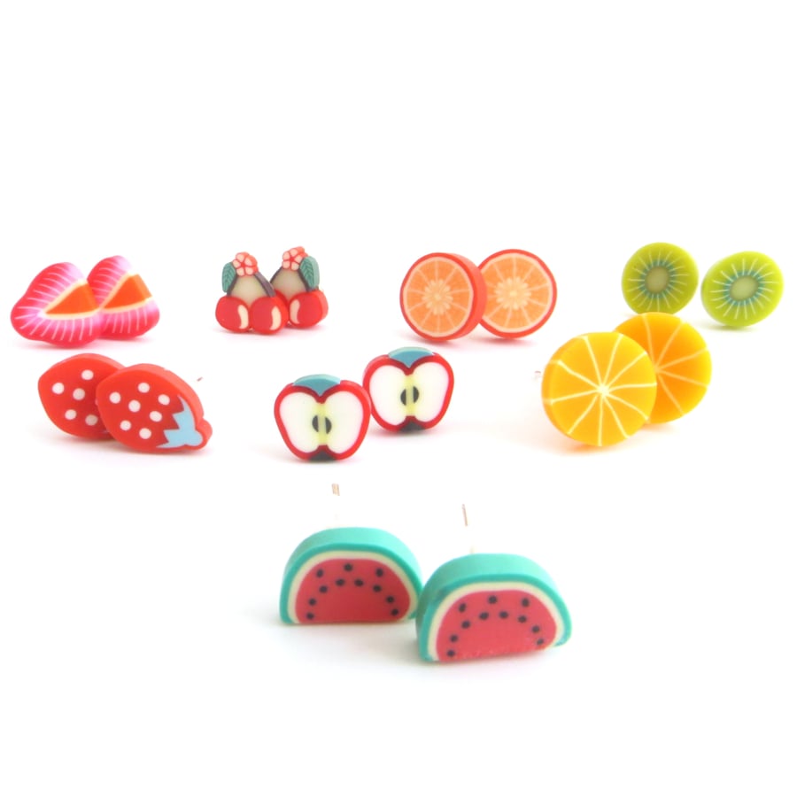 Fruit Salad Earrings  - 1 Pair
