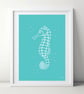 Sea Horse A4 Art Print - Image 1