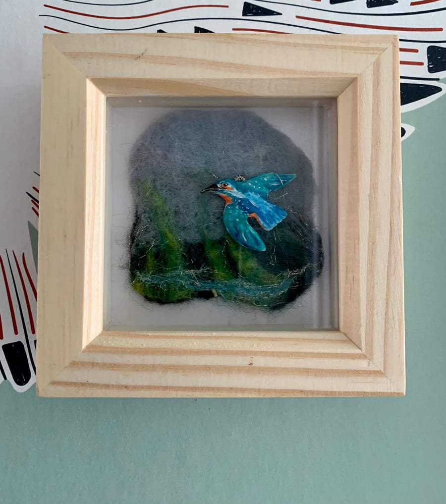 Kingfisher in flight