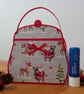 Santa design Handbag style Christmas gift bag, handmade - Image 1