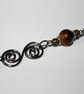 Copper & Silver Puzzle Piece Charm Necklace - Wirework Statement Jewellery - Image 3