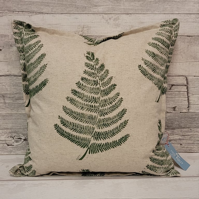 Hand printed Fern cushion