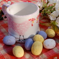 pink chicken Children's mug