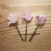 Set of 3 pink dove hair grips