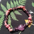 Gemstone bracelet - Rhodonite crystal