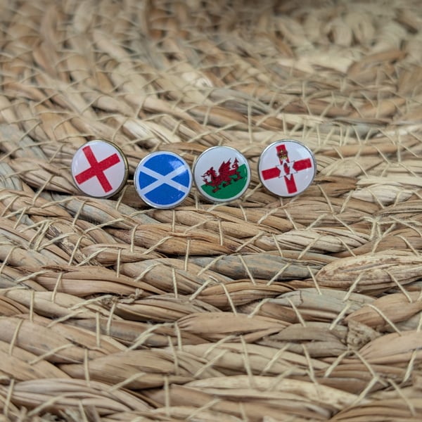 UK Flag Map Pins Set – England Scotland Wales Northern Ireland for Wood maps