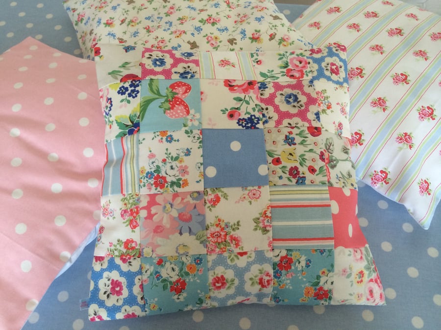 16" patchwork cushion cover in Cath Kidston fabrics,homewears,
