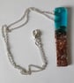 copper and resin pendant necklace