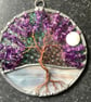 Amethyst tree of life suncatcher