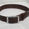 Hand-stitched leather dog collar