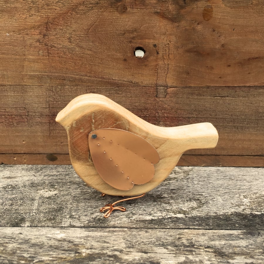 Handmade Natural Wooden Bird Ornament Gift