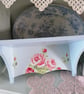 Wooden Wall Shelf Made with Cath Kidston Vintage Design Kitchen Bathroom Bedroom - Image 1
