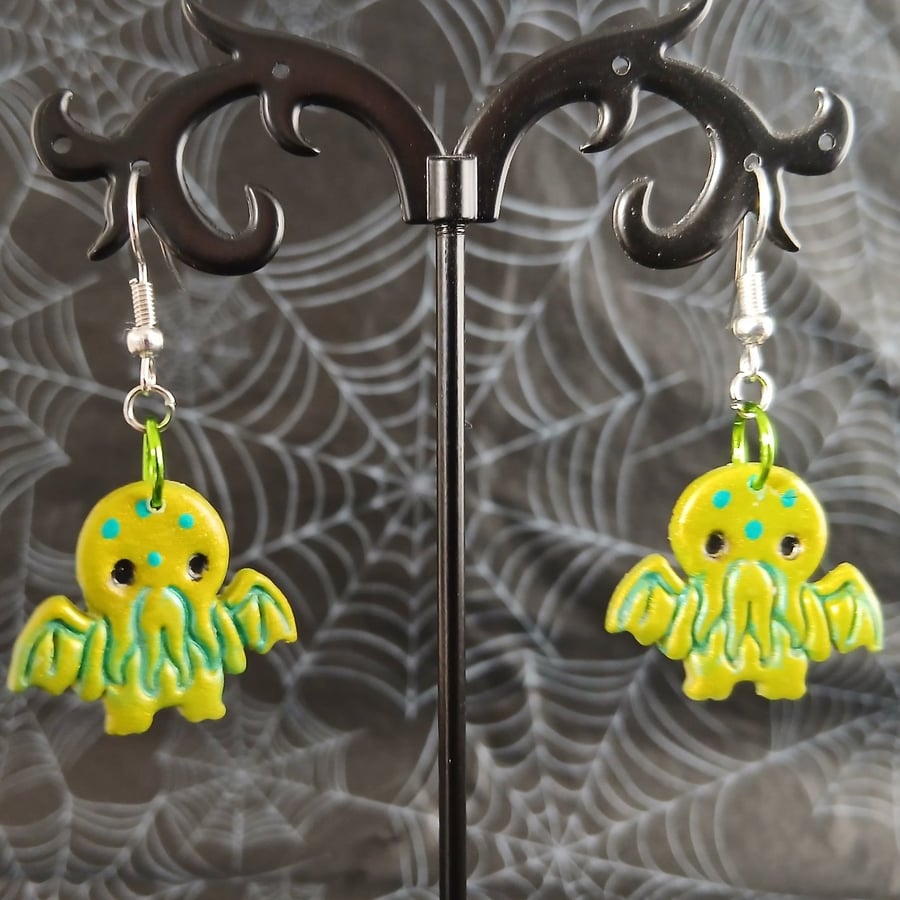 Cthulhu Eldritch God Polymer Earrings