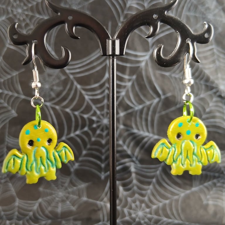 Cthulhu Eldritch God Polymer Earrings