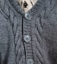 Hand Knitted Cable Pattern Cardigan In The Colour Storm - Fits Age 2 - 3 Years - Image 2